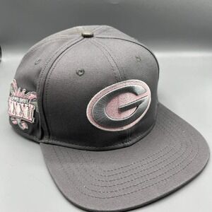 Green‎ Bay Packers Hat Men Gray Pink Pro Standard NFL Snap Back Cap New